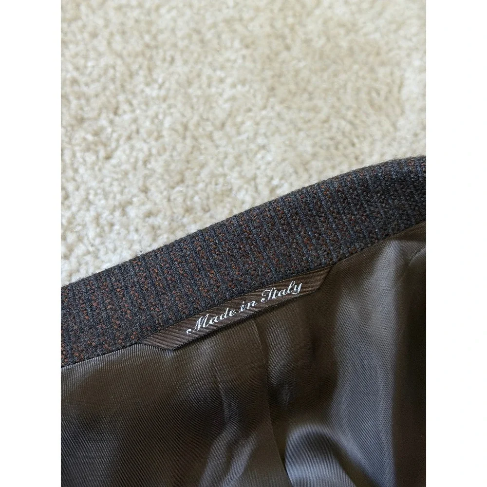 Canali Proposta Mens 100% Wool 3-Button Sport Coat Blazer Italy Brown 58 L